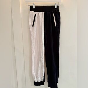 Weissman Black and White Cotton Dance Pants